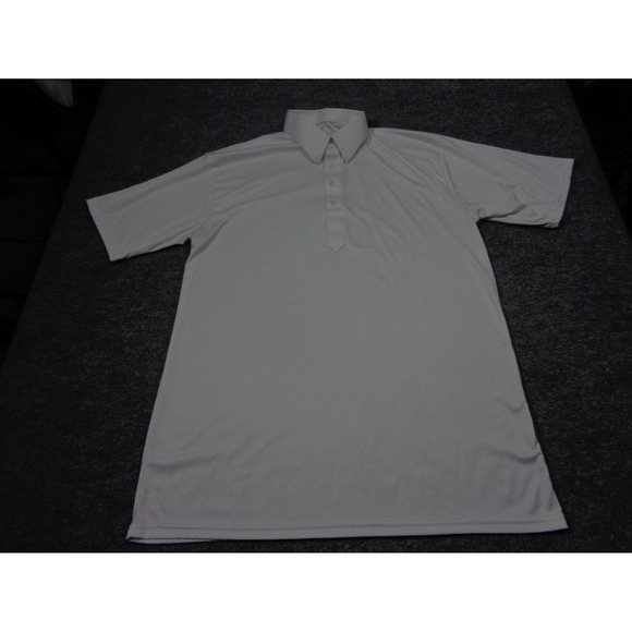 Other - Collars & Co Shirt Men XL White Plaid Polo Dress Collar Performance Golf